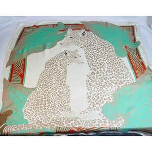 COCO Baby The Greta Aspen Colorado Cheetah Jungle Silk Scarf Bandana Cheetah